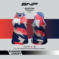 SNP - BOSTON - Running Jersey  RED - Ladies - Sleeveless